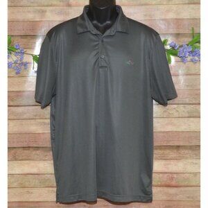 Greg Norman Men's XXL 2XL Polo Play Dry Dark Gray Charcoal Golf Shirt Casual